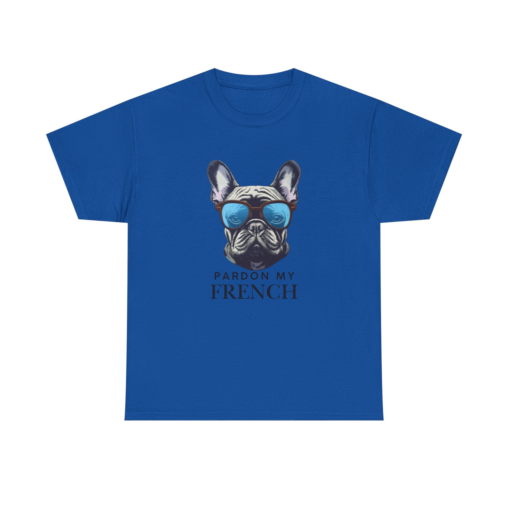 French Bulldog Tee - "Pardon My French" Sunglasses Dog Graphic Shirt