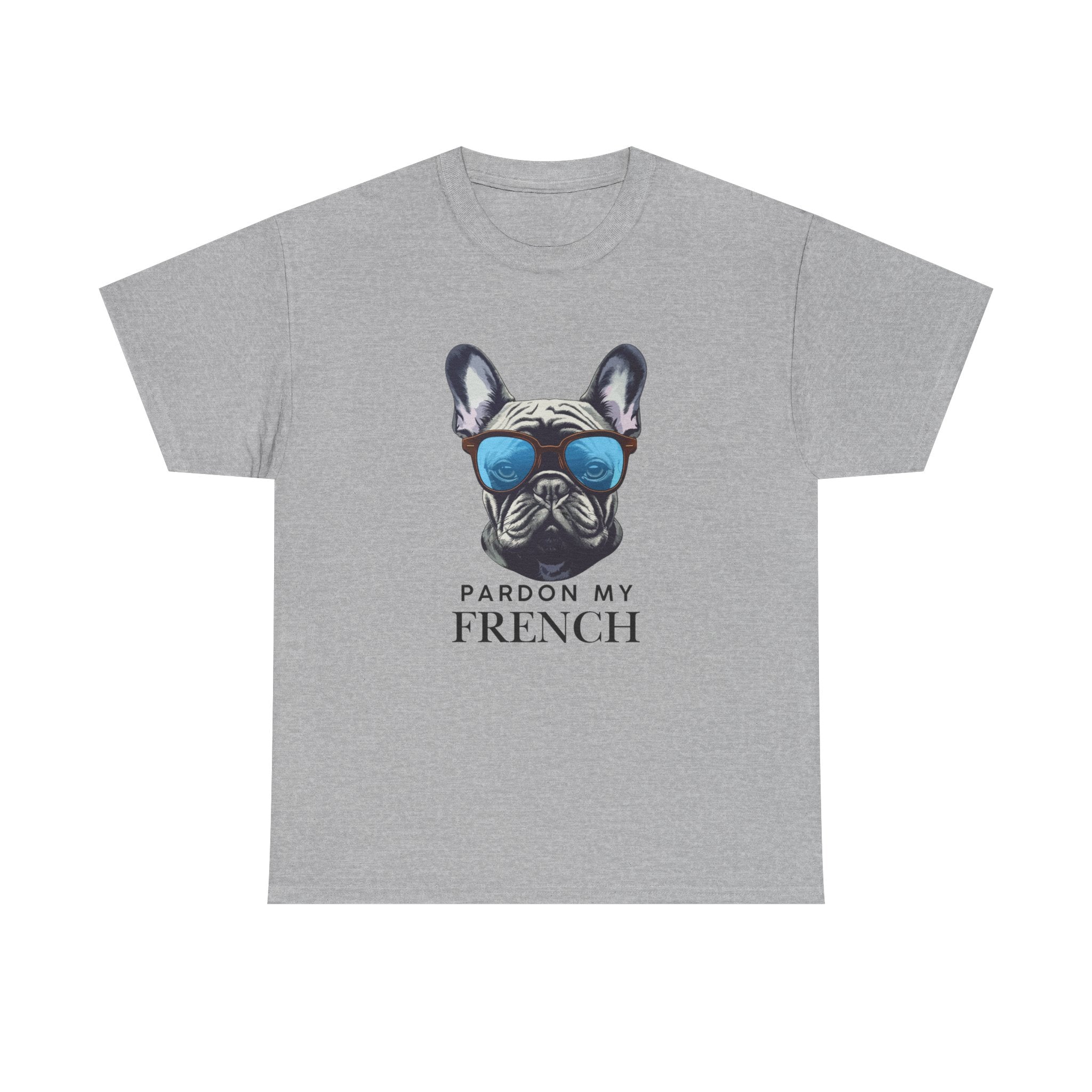 French Bulldog Tee - "Pardon My French" Sunglasses Dog Graphic Shirt