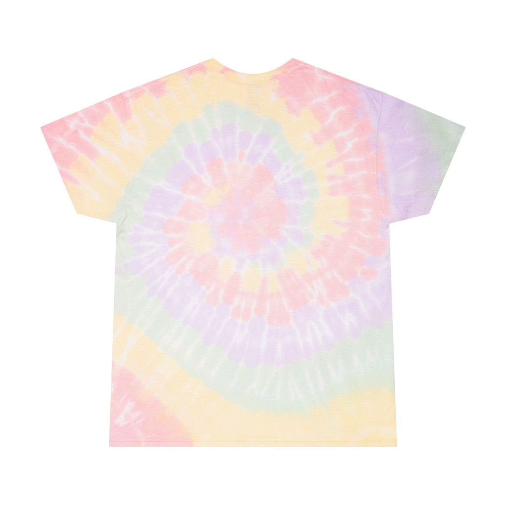 Tie-Dye Pet Love T-Shirt — Pastel Spiral Paw Heart Design