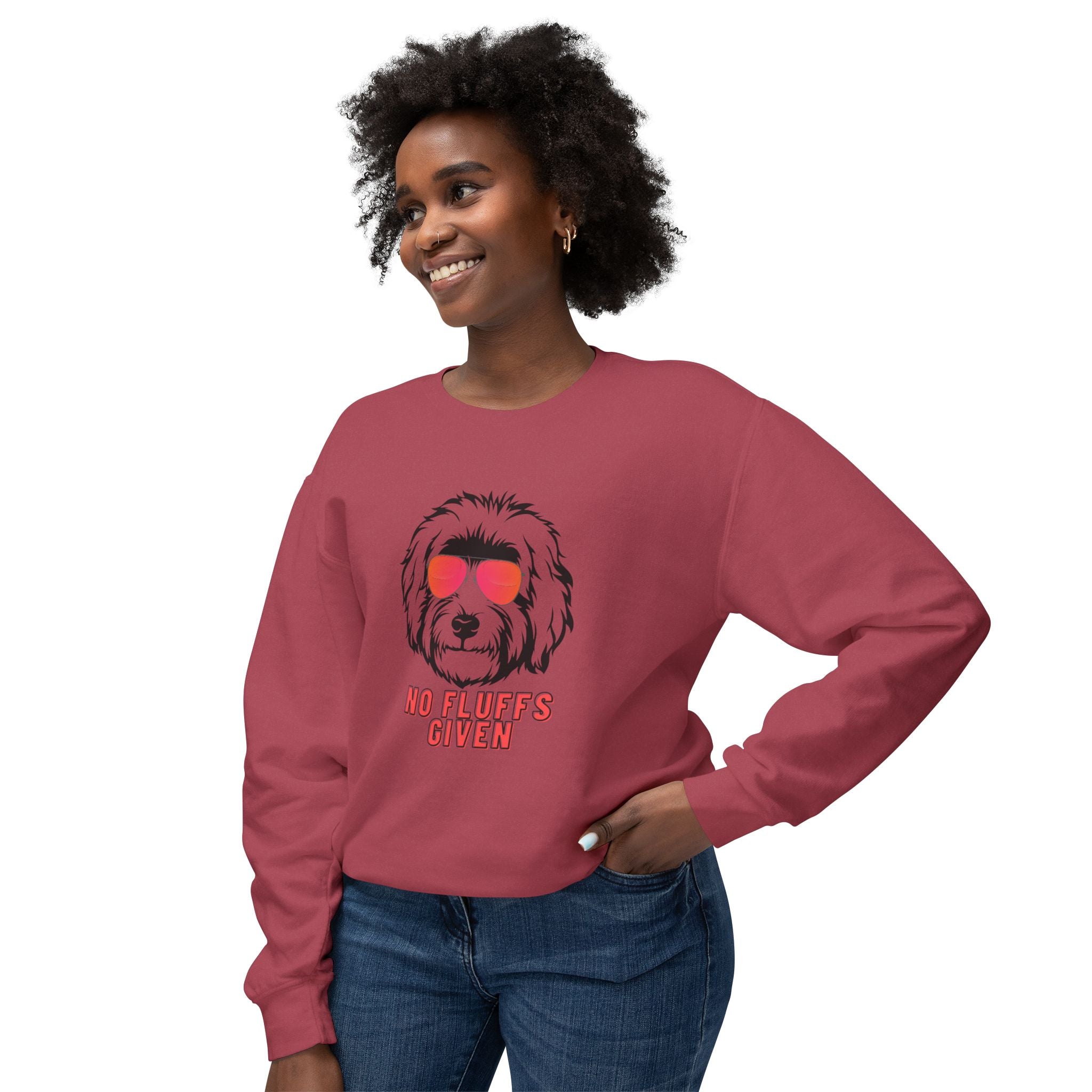 No Fluffs Given Sweatshirt – Funny Dog Crewneck for Pet Lovers