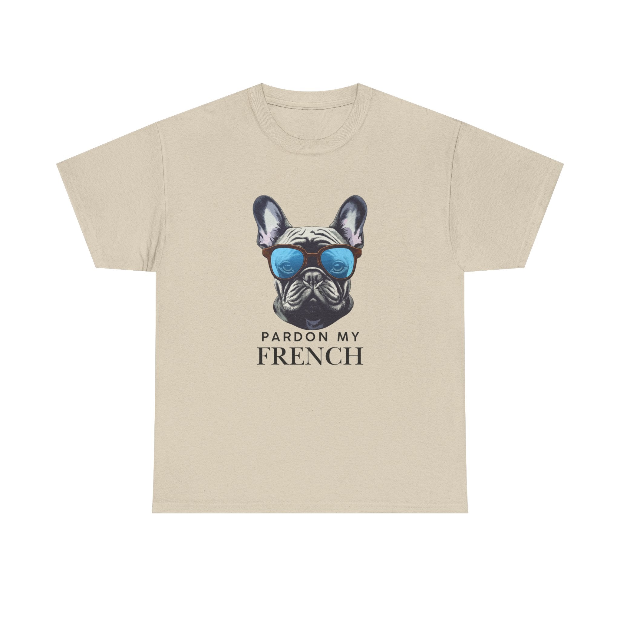 French Bulldog Tee - "Pardon My French" Sunglasses Dog Graphic Shirt