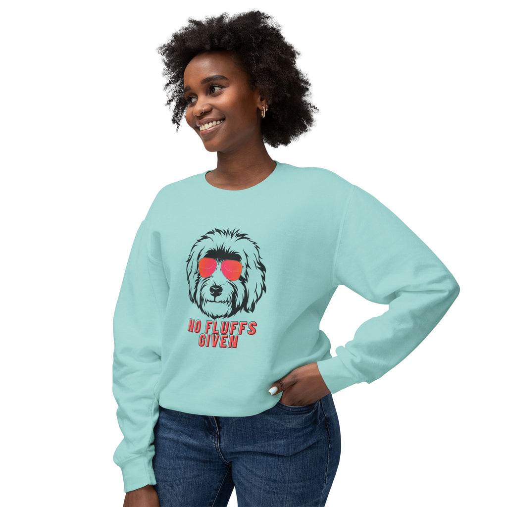 No Fluffs Given Sweatshirt – Funny Dog Crewneck for Pet Lovers