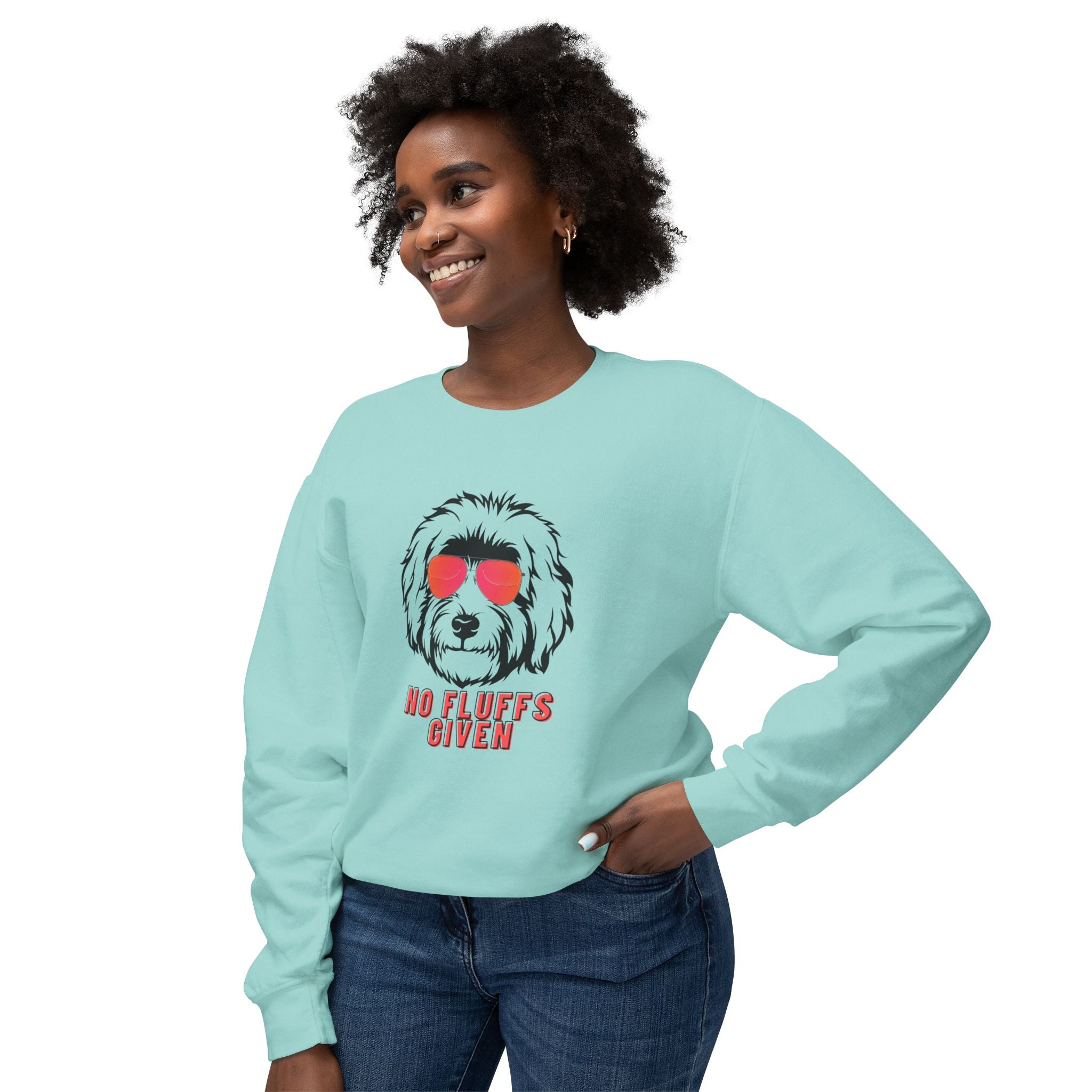 No Fluffs Given Sweatshirt – Funny Dog Crewneck for Pet Lovers