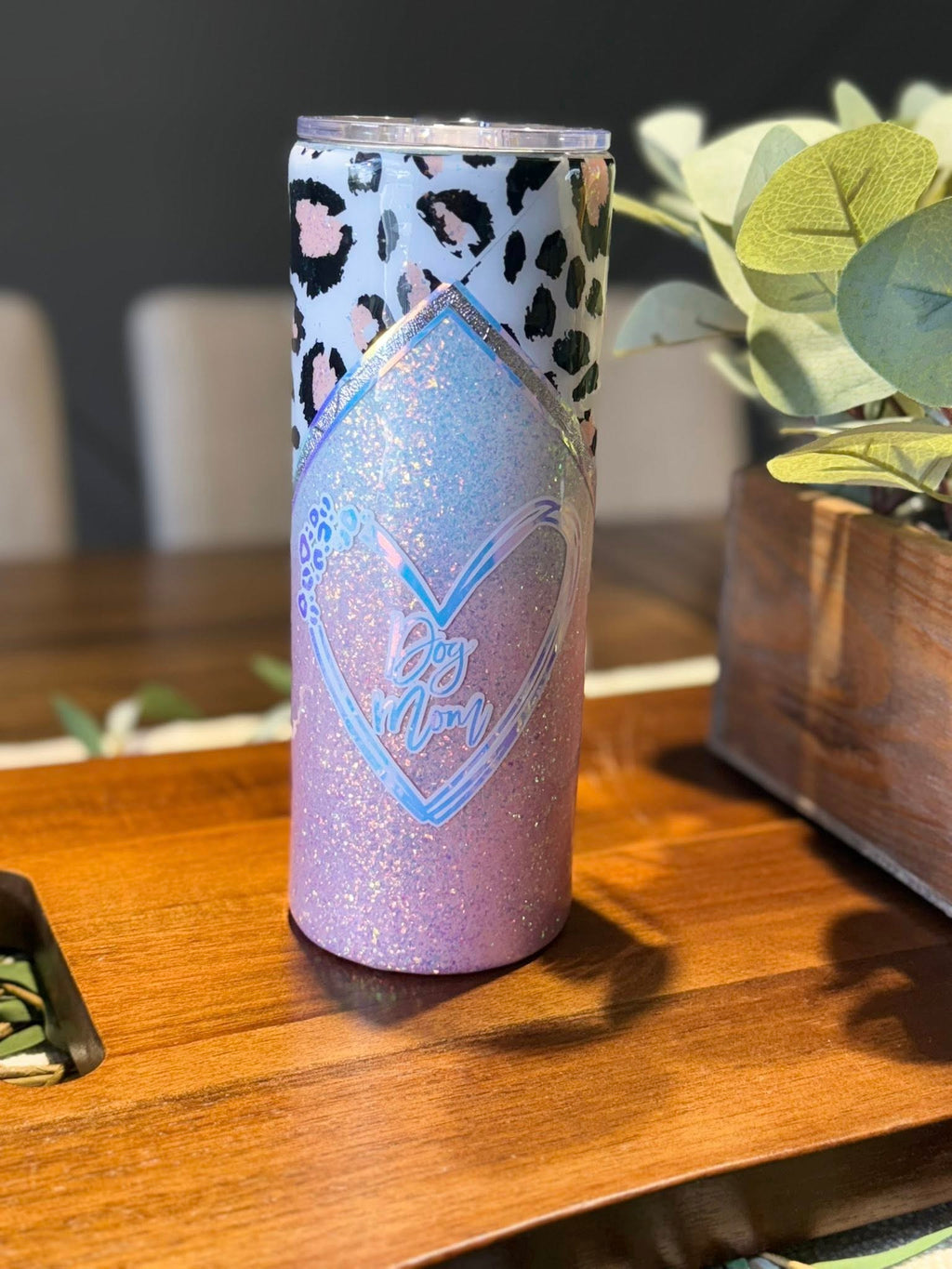 Dog Mom Glitter Tumbler