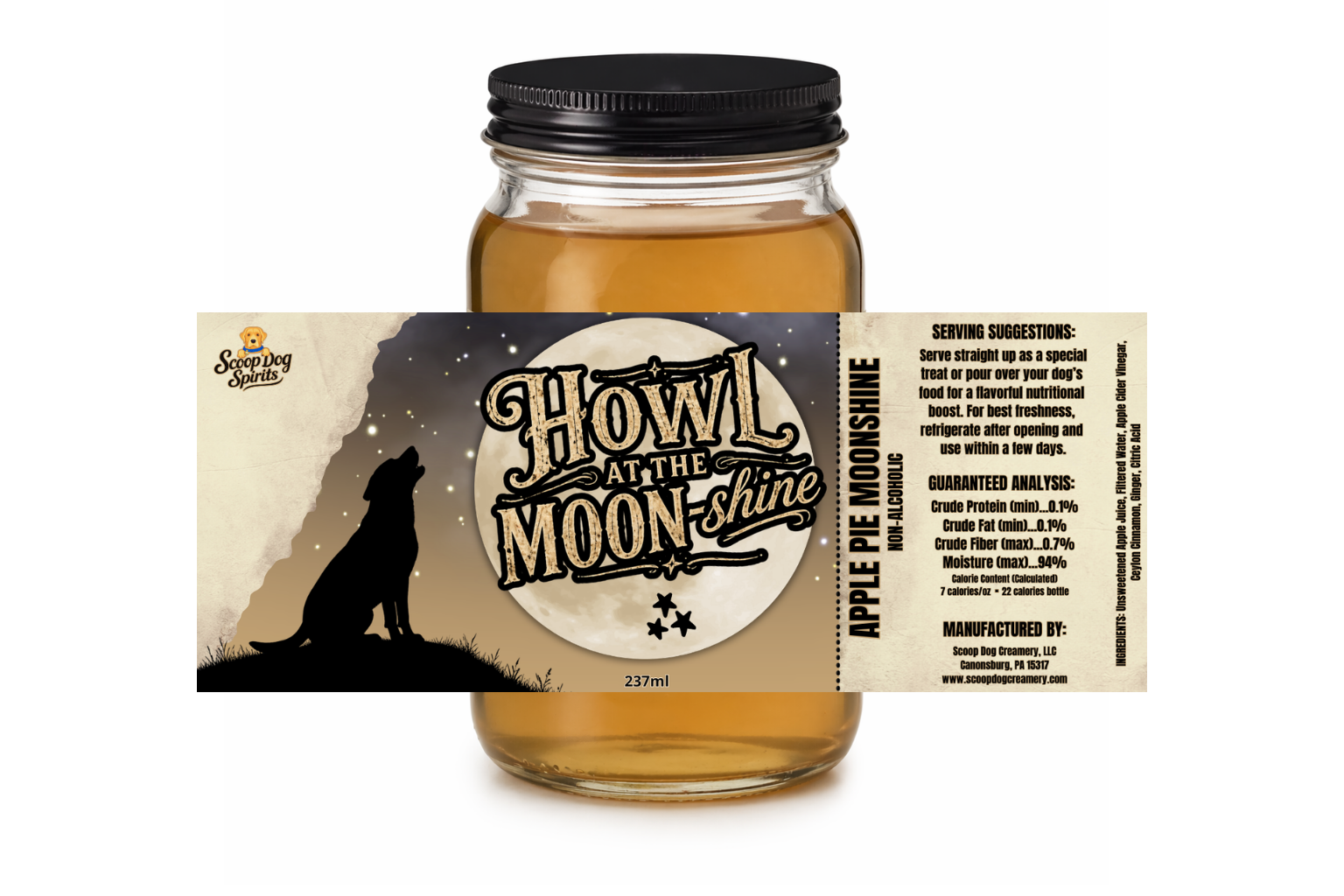 🐾 Howl at the MOON-shine (non-alcoholic)