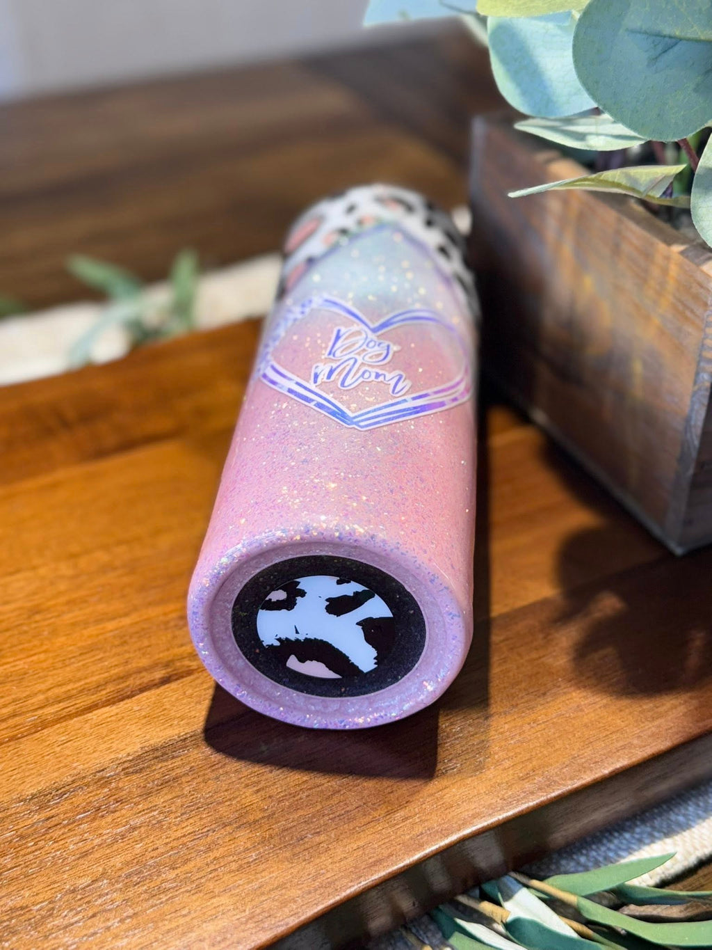 Dog Mom Glitter Tumbler