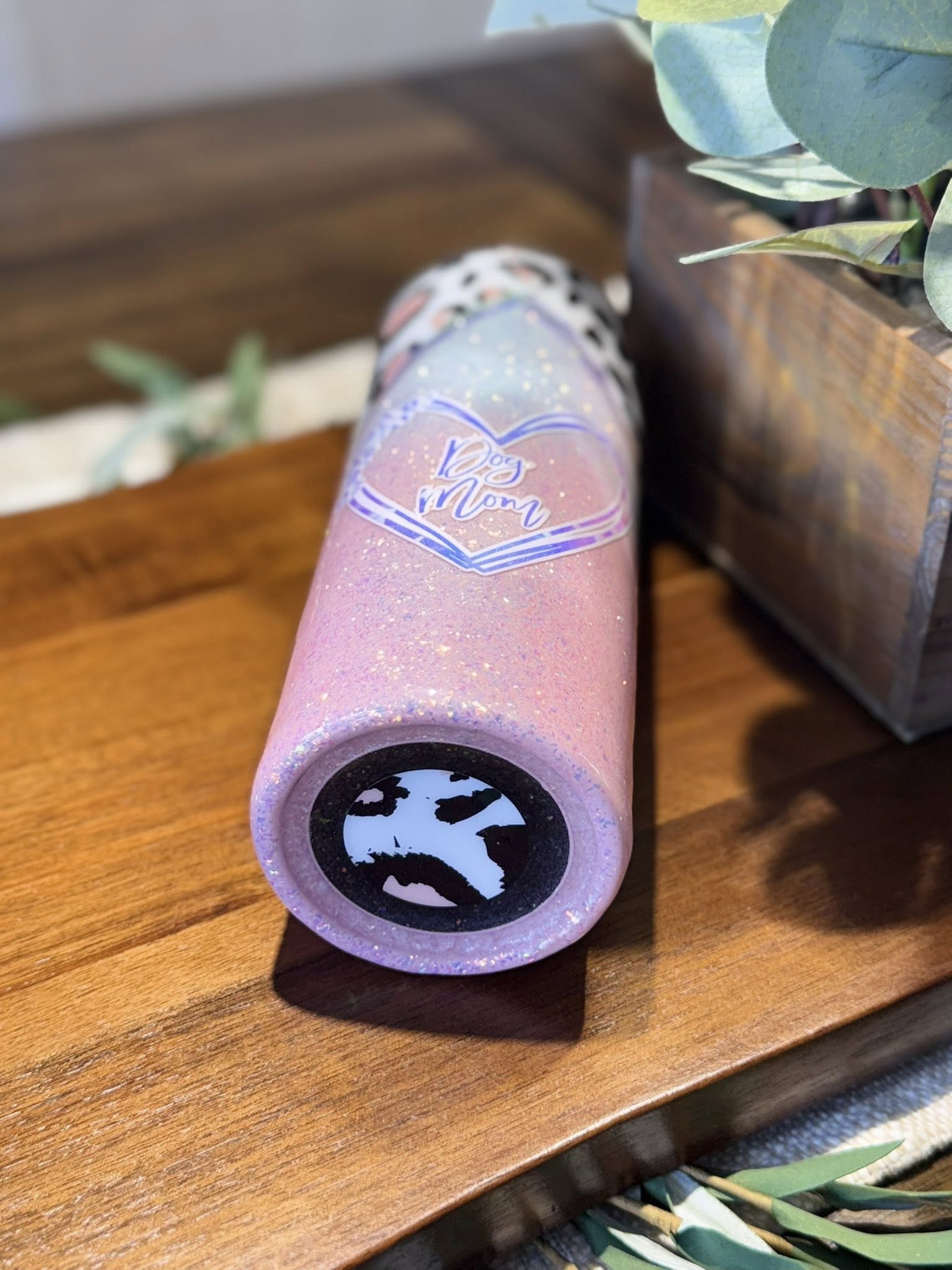 Dog Mom Glitter Tumbler